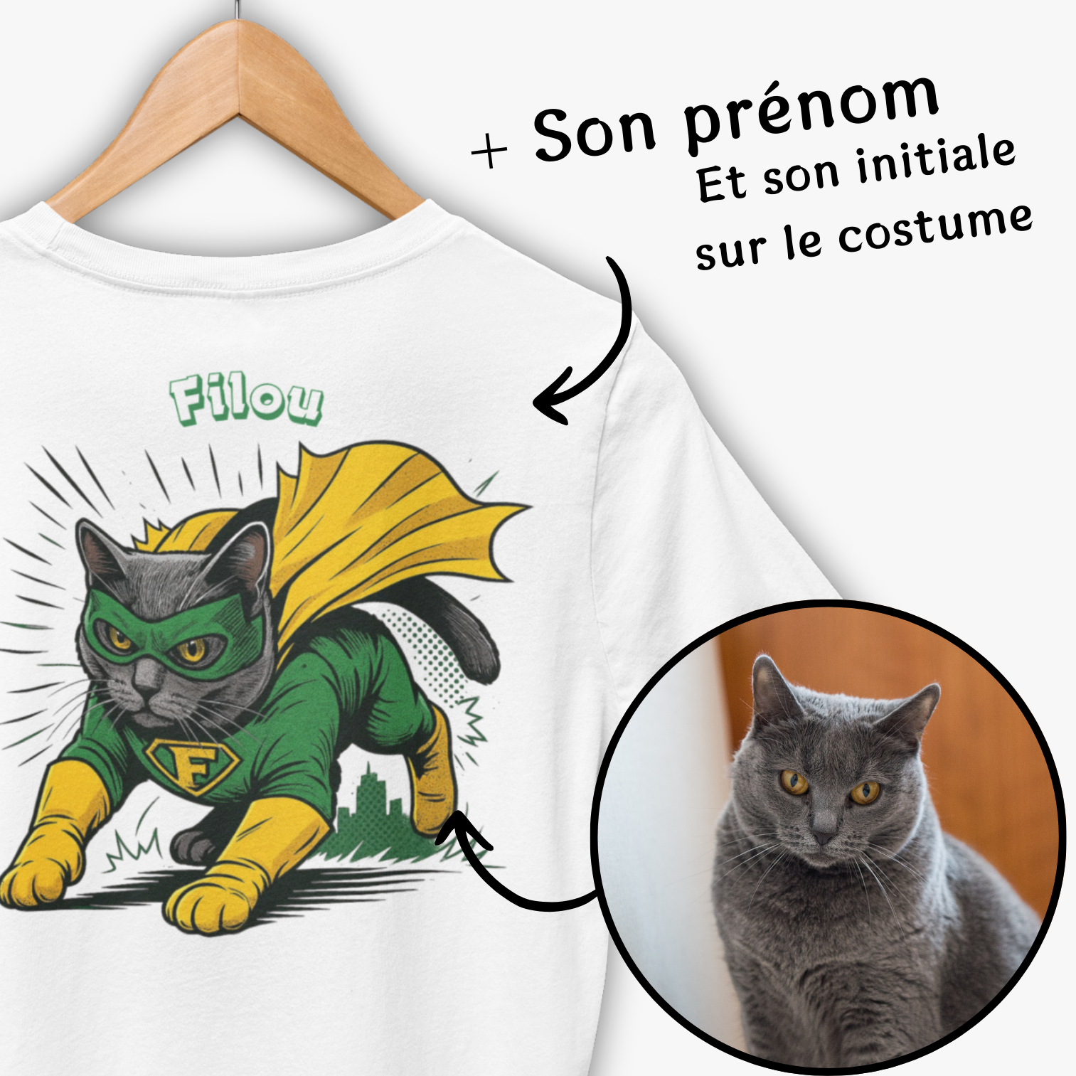 T-shirt Héro personnalisé