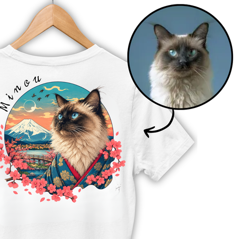 T-shirt portrait kimono